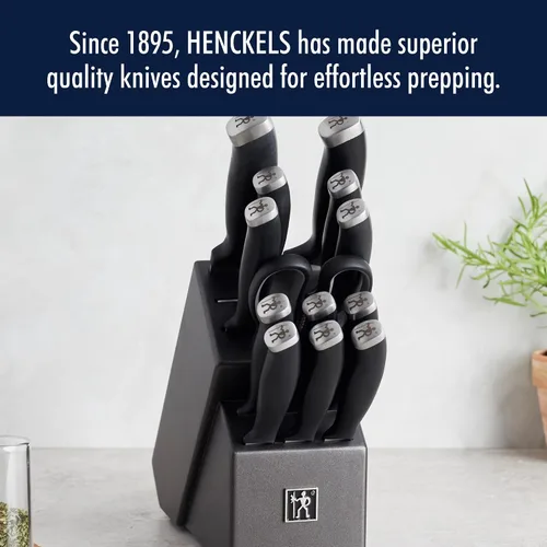 Vista 10 de HENCKELS Silvercap - Juego de cuchillos de cocina de 3 piezas, cuchillo de chef, cuchillo de pelar, cuchillo utilitario, diseño alemán informado por