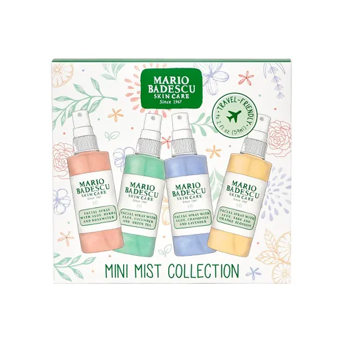 Vista 6 de Colección de Spray Facial Mario Badescu con Agua de Rosas, Pepino, Lavanda y Flor de Naranjo, Bruma Facial Multipropósito Refrescante e Hidratante