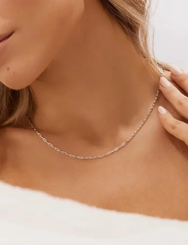 Vista 3 de 925 Sterling Silver Clasp Paperclip Chain 2345mm Necklace for Women Men Silver Link Chain Necklace for Women 16182022242630 Inches