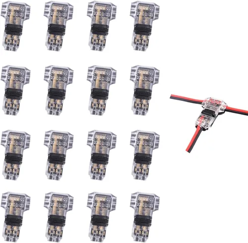Vista 9 de Conector de cable de bajo voltaje, conector rápido de empalme de alambre sin soldadura, paquete de 16 conectores de cable de calibre pequeño