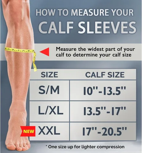 Vista 3 de Newzill - Mangas de compresión de pantorrilla (20-30mmHg) para hombre y mujer - Opción perfecta para nuestros calcetines de compresión para correr