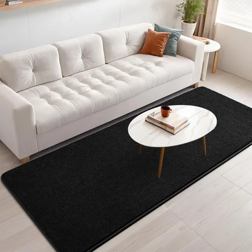Vista 10 de Nuttumico - Alfombra de pasillo de 2 x 6 pies, color gris oscuro, alfombras para dormitorio, sala de estar, alfombras de entrada lavables