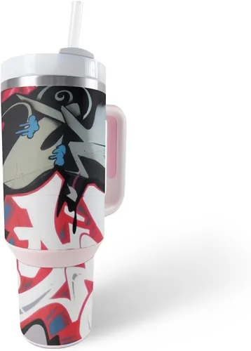 Vista 22 de MightySkins Skin - Vaso de vinilo compatible con Stanley The Quencher H2.0 FlowState de 40 onzas, diseño de mármol de albaricoque, protectora