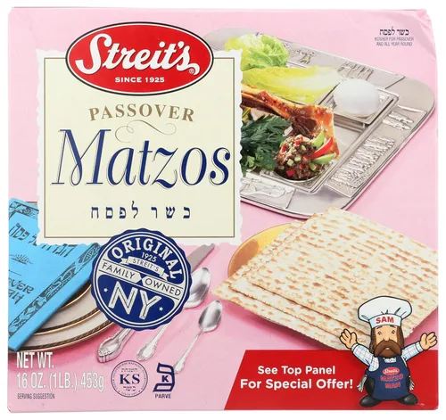 Vista 3 de Streit's Matzo, recién horneado, kosher para Pascua de Matzoh Crackers, ligero, crackers crujientes, 1 libra