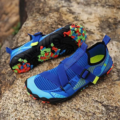 Vista 3 de Copulan - Zapatos de agua para hombre para playa piscina secado rápido para agua zapatos deportivos descalzos para esnórquel surf buceo yoga aeróbic