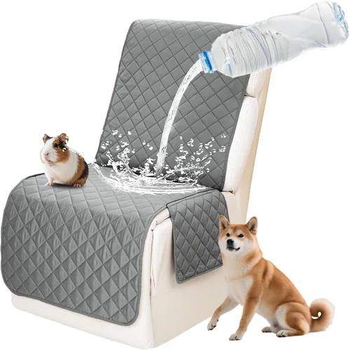 Vista 119 de Fundas impermeables para sofá reclinable seccional en forma de L, 7 piezas, antideslizantes, lavables, juego de fundas reclinables para mascotas