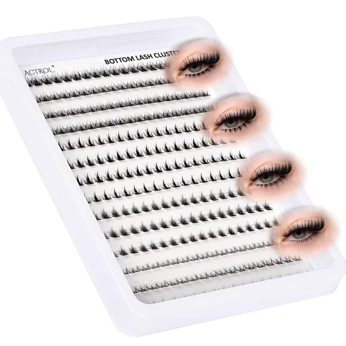 Vista 41 de ACTROL Pestañas de anime con forma de pluma, extensiones de racimo de pestañas naturales de manga individual