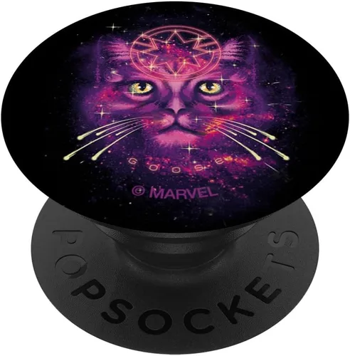Vista 6 de Marvel Capitán Marvel - PopSockets MagSafe PopGrip de ganso galáctico morado para iPhone