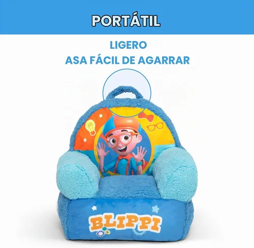 Vista 7 de Delta Children - Silla Blippi Cozee Buddy para niños, color azul