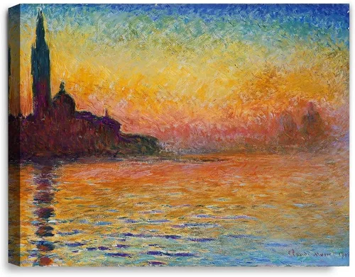 Vista 130 de IPIC - Reproducción artística de los lirios de agua de Claude Monet 1906, impresiones giclée coinciden con el marco dorado clásico, arte de pared