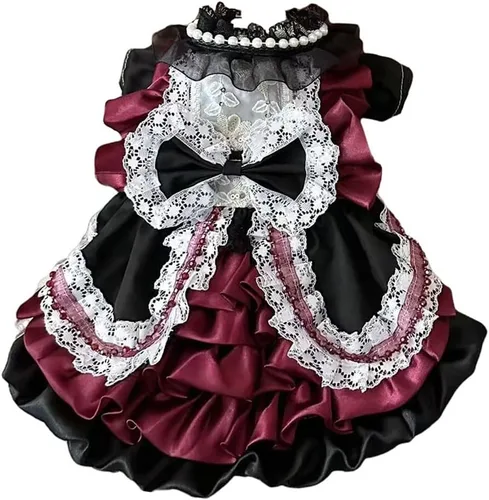 Vista 30 de Moda Vestido de Princesa de Encaje para Perro Cachorro Dulce para Perro EXTRAL Pequeño y Pequeño A-Negro XX-Pequeño