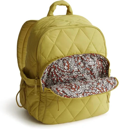 Vista 4 de Vera Bradley Mochila Bancroft de peso pluma para mujer, oliva dorado, talla única
