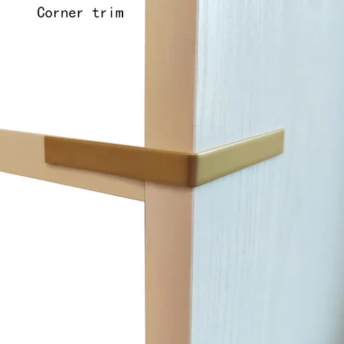 Vista 8 de Moldura flexible de pared Moldura para despegar y pegar Moldura de borde de techo/pared/espejo/puerta/armario/gabinete, 16.4 pies x 0.4 pulgadas