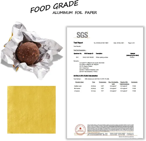 Vista 3 de 600 unidades de papel de aluminio de papel de aluminio para dulces de chocolate, papel cuadrado para dulces, envoltorios de papel de lata