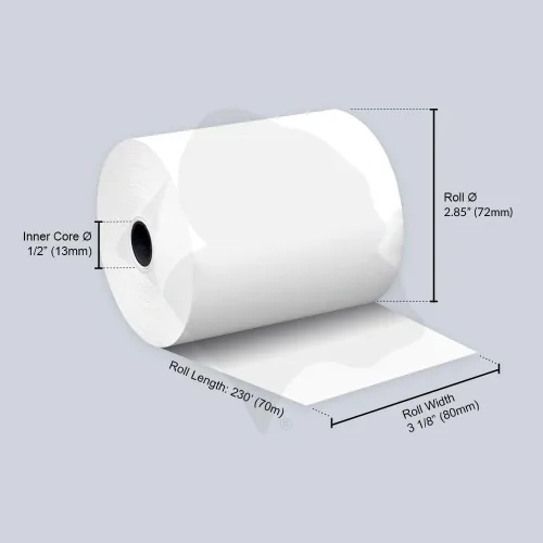 Vista 7 de Gorilla Supply - Rollos de PApel Térmicos, 3-1/8 x 230 pies, 10 rollos sellados.