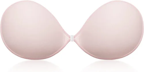Vista 14 de Wingslove - Sujetador adhesivo, reutilizable, sin tirantes, autoadhesivo, invisible, push-up, para vestido sin espalda Marfil