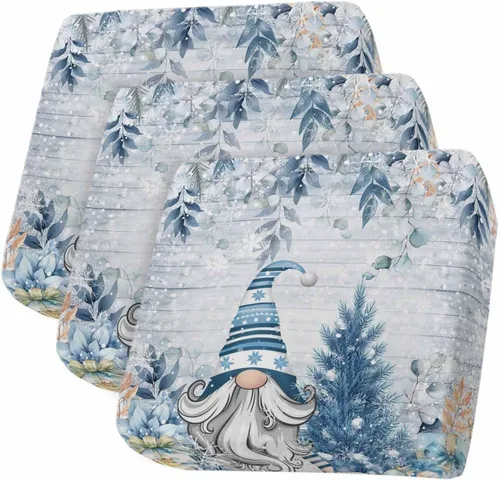 Vista 11 de Fundas elásticas de cojín para sofá de Navidad, seccional, individual, en forma de L, T, con parte inferior elástica, diseño retro de gnomos