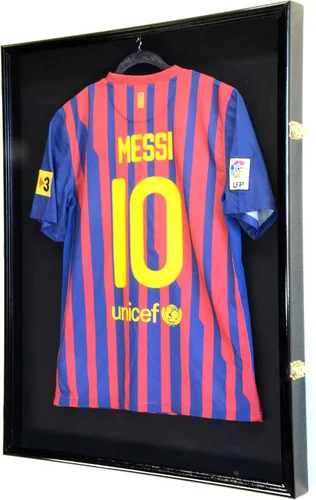 Vista 6 de XL Jersey Vitrina 98% Protección UV - Fútbol/Hockey/Béisbol/Baloncesto/Fútbol Shadowbox Montaje en Pared