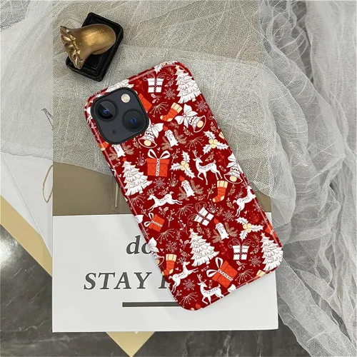 Vista 5 de Funda para iPhone 13 iPhone 14, a prueba de golpes, funda protectora híbrida de 2 capas, doble protección contra caídas, antiarañazos, diseño
