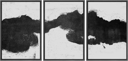 Vista 67 de SIGNWIN Lienzo enmarcado para pared, juego de arte tranquilo con reflejo de lago, acuarela, montaña y agua, ilustraciones modernas, arte abstracto