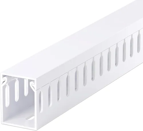 Vista 25 de ZhiYo Canaleta de gestión de cables para rack de servidores de 1.4 pulgadas de alto x 1.6 pulgadas de ancho, kit de conductos de cable de 12 pies