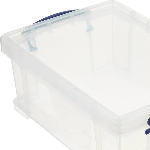 Vista 9 de Really Useful Box - Contenedores de almacenamiento de plástico apilables de 9 litros con tapa de cierre y asas con clip incorporado