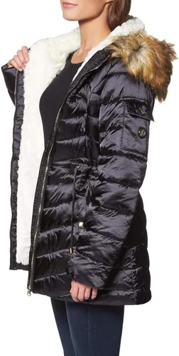 Vista 2 de Jessica Simpson Puffer Coat for Women-Faux Fur Cozy Lined Quilted Winter Jacket