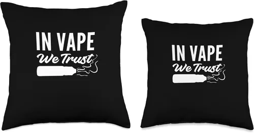 Vista 3 de Vape we Trust Cigars, Tobacco, E-cigar Vape we Trust Nicotine Enthusiast - Almohada de 16 x 16 pulgadas, multicolor