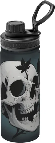 Vista 18 de Anglerfish Insulated Stainless Steel Kettle Print Funny Water Bottle Insulated Ideal for Sports and Travel