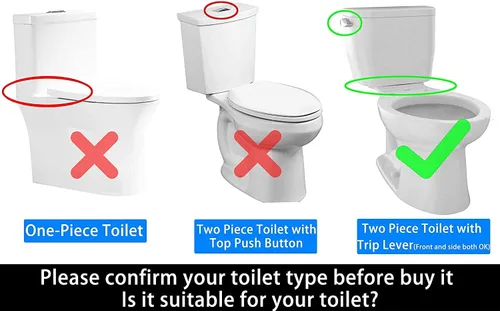 Vista 3 de Kit de reemplazo de válvula de descarga de 3 pulgadas con junta y tornillos, compatible con el inodoro de dos piezas estándar americano