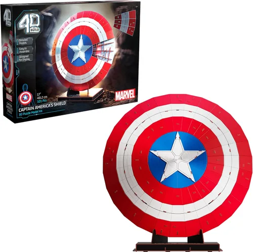 Vista 15 de 4D Build, Marvel Black Panther Kit de modelo de rompecabezas 3D con soporte, 82 piezas, decoración de escritorio Wakanda Forever Black Panther
