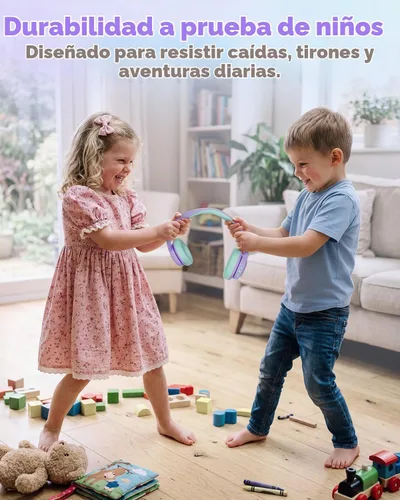 Vista 4 de Acer OHR702 - Auriculares Bluetooth para niños con micrófono integrado Violeta Verde