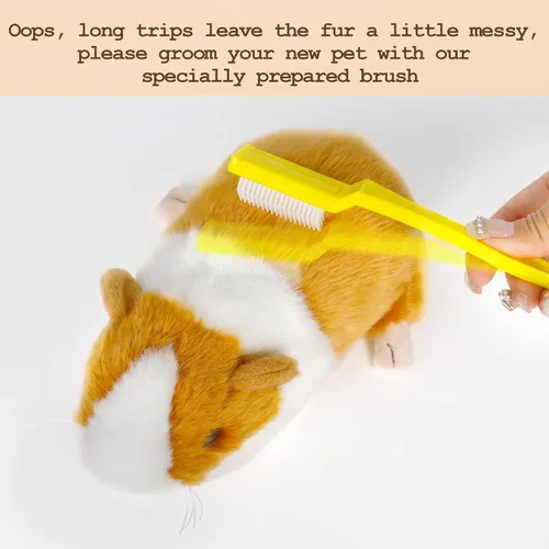 Vista 9 de redaica 2 piezas de animales de peluche de cobaya - 7.9 pulgadas de peluche realista, lindos juguetes de cobaya para niños, muñeco de mascota