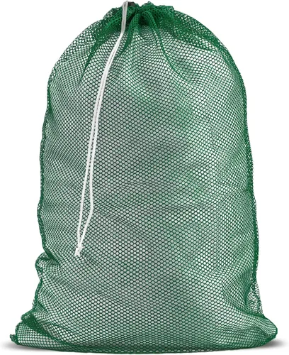 Vista 17 de Bolsa de lavandería de malla XL de Handy Laundry - Duradera, lavable a máquina con cierre de cordón seguro - Perfecta para dormitorios Negro