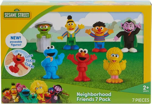 Vista 8 de Just Play Sesame Street Neighborhood Friends - 7 figuras articulables de Plaza Sésamo, juguetes para niños a partir de 2 años