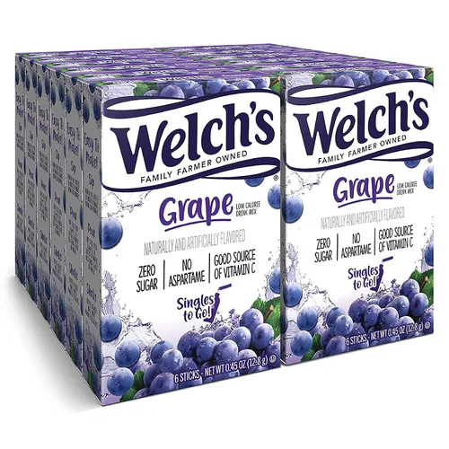 Vista 7 de Welch's Singles To Go! Paquete variado de mezcla de bebida de arándano, paquetes de sabor de agua sin azúcar, sin aspartamo, sin tintes