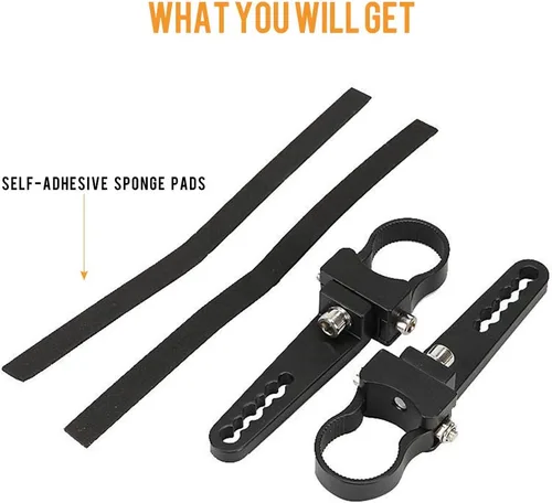 Vista 8 de Auxbeam Kit de soporte de montaje de 1.75 pulgadas, abrazaderas de jaula enrollable para barra de luz LED oculta, Jeep Wrangler, camiones