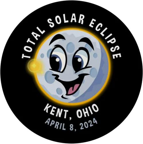 Vista 3 de Kent Ohio - Lindo eclipse solar 8 de abril de 2024 Moon Kids PopSockets Standard PopGrip