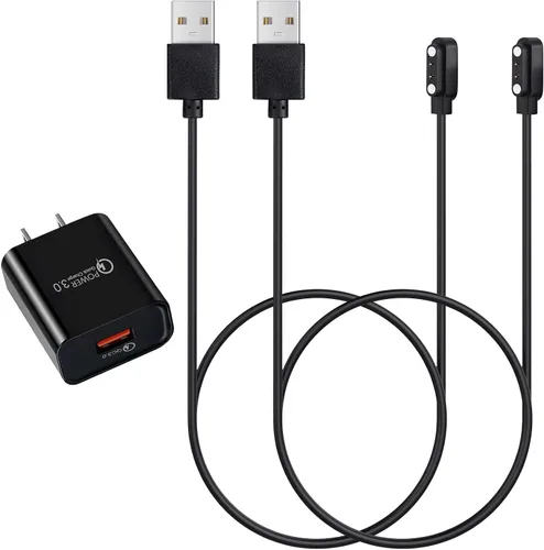 Vista 7 de Cargador de repuesto para collar de ladrido DINJOO, cable de carga magnético para collar de choque de perro, negro