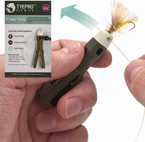 Vista 7 de Fly & Ice Nudo Atado Herramienta de Pesca/Empuñadura, Línea de Hilo, Nudo de Corbata, Clip