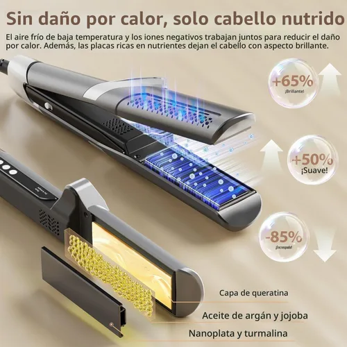 Vista 3 de Quico Plancha de pelo de aire, enderezadora de flujo de aire 100-240V Gris