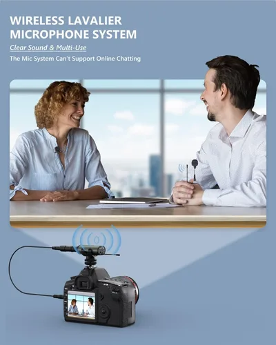 Vista 4 de Sistema de micrófono inalámbrico para altavoz PA, cámara, grabación, enseñanza Auriculares/Soporte/Micrófono Lavalier, Receptor Transmisor