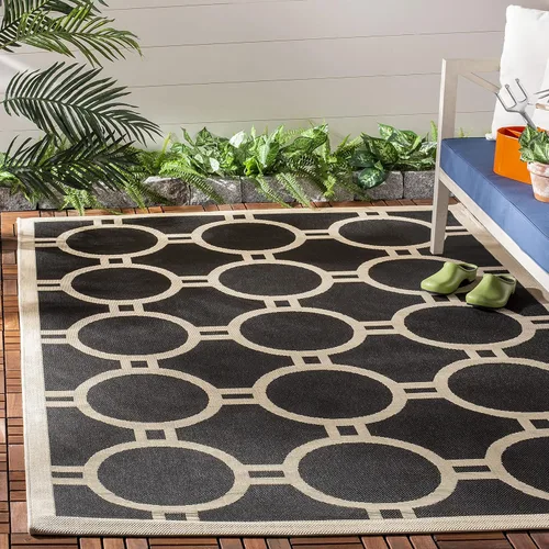 Vista 11 de SAFAVIEH Courtyard Collection CY6924 - Alfombra decorativa para interiores y exteriores, impermeable, fácil de limpiar, 2 pies 3 pulgadas x 6 pies 7