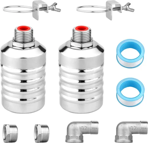 Vista 8 de Kit de válvula de flotador de agua, 1/2 a 3/4 pulgadas de acero inoxidable de alta calidad, apagado automático, sistema de control de nivel