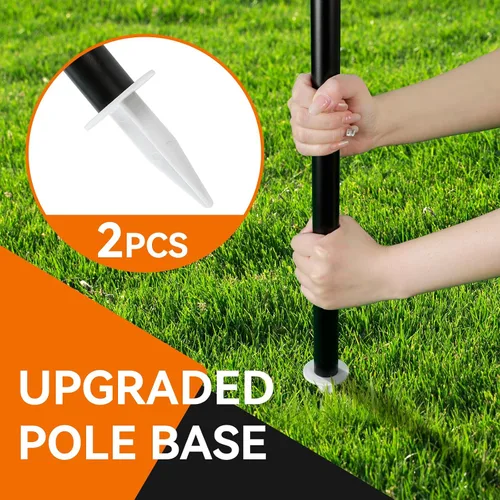 Vista 6 de 12ft Badminton Net Set for Backyard Beach with Durable Anti-Sagging Net, Heavy Duty Poles, 2 Aluminum Badminton Rackets, 3 Shuttlecocks, Carry Bag
