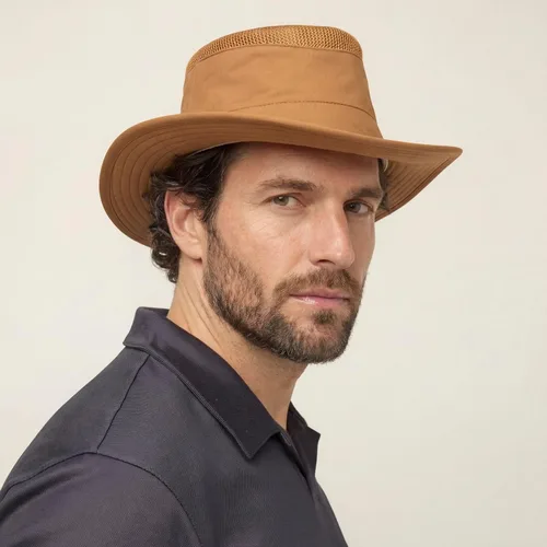 Vista 3 de Tilley LTM5 Airflo Slim Sun Hat, Toffee, 7 7/8