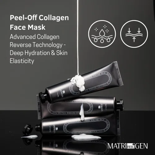 Vista 2 de Matrigen - Mascarilla facial de colágeno con volumen inverso, gel coreano para el cuidado de la piel, mascarilla facial de colágeno SS, 2.11 onzas