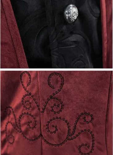 Vista 3 de Disfraz victoriano de lujo para hombre medieval Frock Tailcoat Steampunk