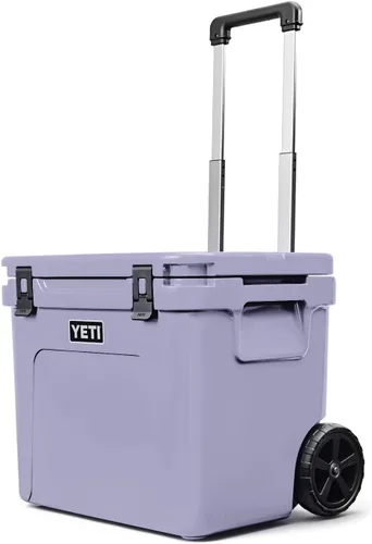 Vista 9 de YETI Roadie 60 - Hielera con ruedas y mango retráctil de periscopio Big Wave Azul