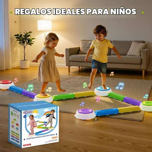 Vista 9 de Wee Wonders Piedras iluminadas y haz de equilibrio para niños, juguetes